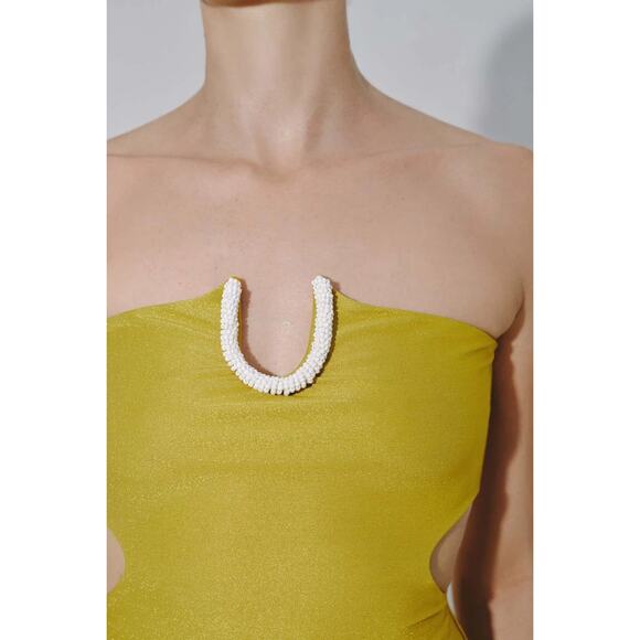 Baobab Petra Maxi Dress Lemon Zest M NWT $300 - Picture 10 of 12